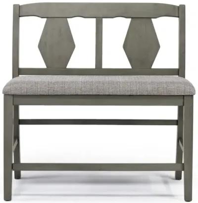 Napa Counter Height Bench in Gray