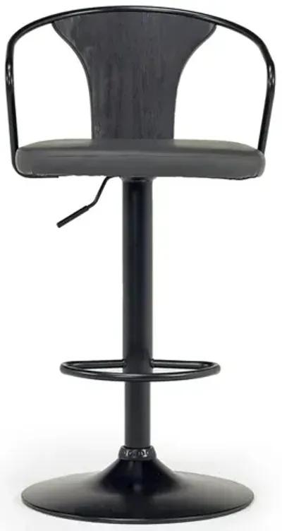 Eagle Adjustable Height Barstool in Black & Gray, Swivel