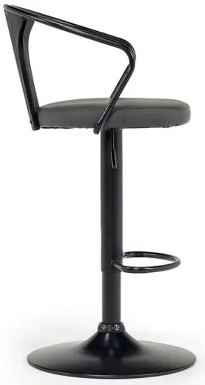 Eagle Adjustable Height Barstool in Black & Gray, Swivel