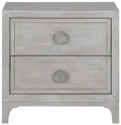 Boho Chic Nightstand in Washed White