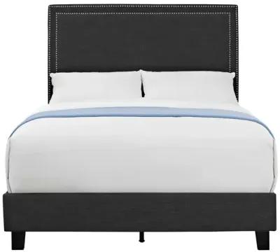 Emery Upholstered Bed in Charcoal, Full