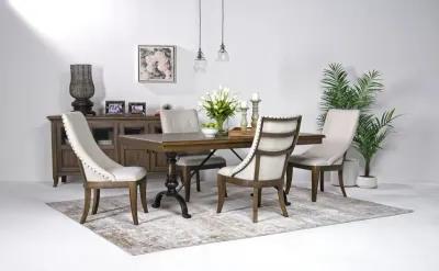 Roxy Extendable Dining Table & 4 Chairs in Homestead Brown