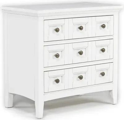 Bay Creek 3 Drawer Nightstand in White