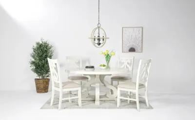 Stone Round Dining Table in White