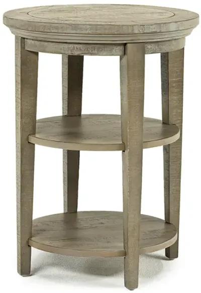 Bay Creek End Table in Light Gray, Round