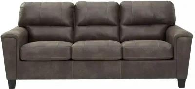 Navi Queen Sleeper Sofa w/ 4 Inch Medium Mattress in Smoke