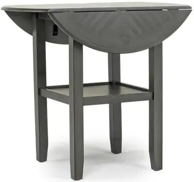 Gia Counter Height Extendable Round Dining Table & 2 Stools in Gray