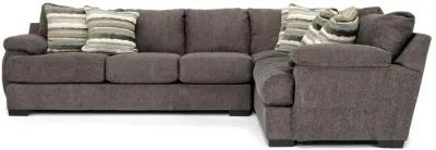 Bermuda Tux Sofa Sectional in Victory Sterling, Left Facing