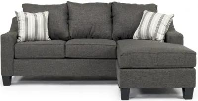 Lucy Reversible Sofa Chaise in Splash Charcoal