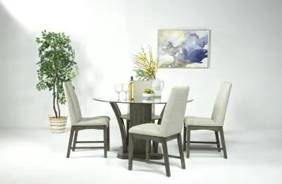 Dapper Round Dining Table & 4 Chairs in Gray