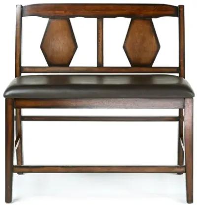 Napa Counter Height Bench in Brown