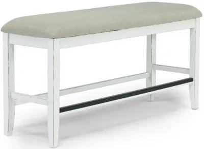 Bellevue Counter Bench in Antique White