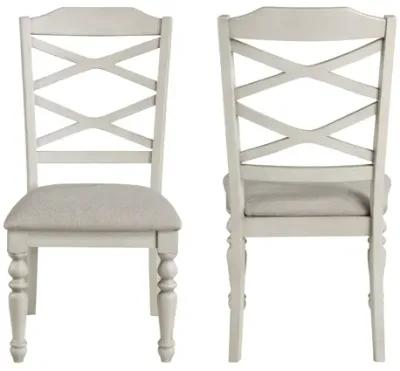 Jennifer Side Chair in White, Set of 2