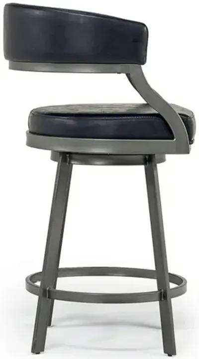 Saturn Counter Height Swivel Stool in Mineral & Black