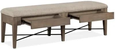 Bay Creek Bench w/ Storage in Light Gray