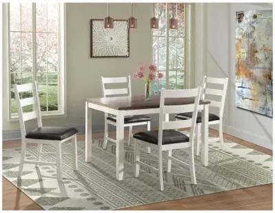 Kona Dining Table & 4 Chairs in Brown