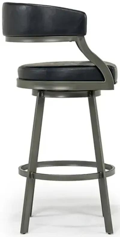 Saturn Bar Height Swivel Stool in Mineral & Black