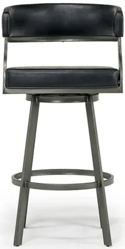 Saturn Bar Height Swivel Stool in Mineral & Black