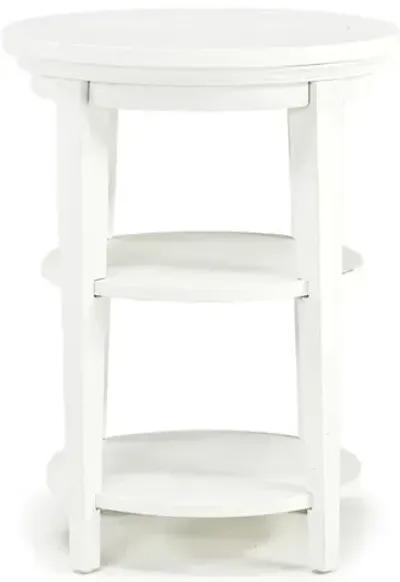 Bay Creek End Table in White, Round