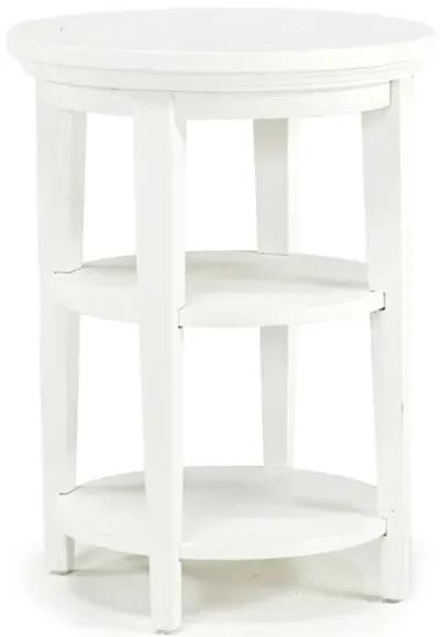 Bay Creek End Table in White, Round