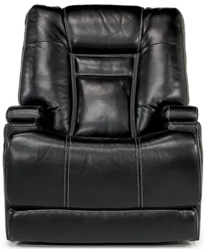 STT 3 Power Recliner w/ Wireless Charger in Onyx Leather