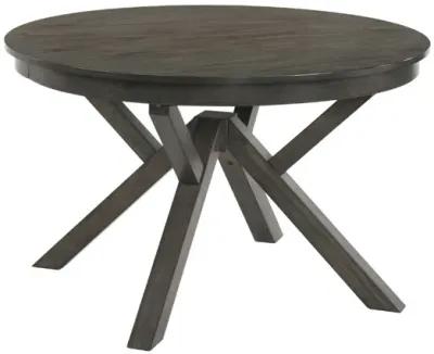 Gulliver Round Dining Table in Rustic Brown