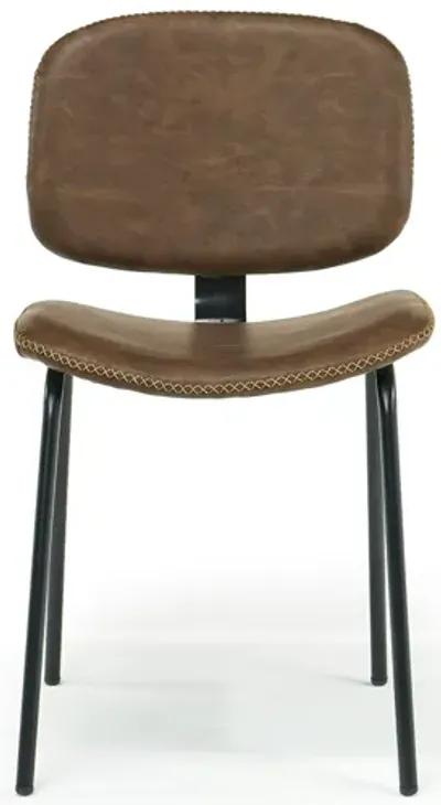 James Side Chair in Mocha Leather