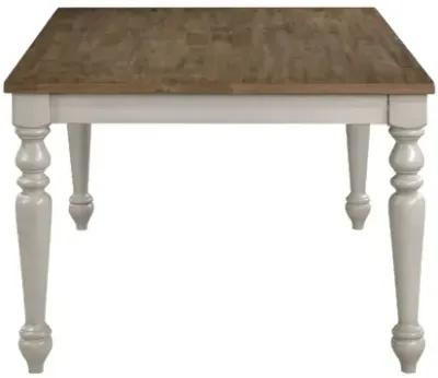 Jennifer Dining Table in White & Brown