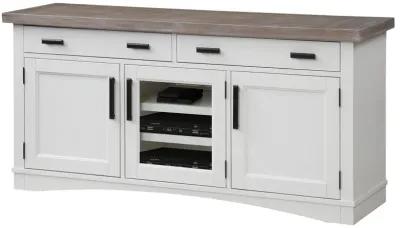 Americana Media Console in White, 63 Inch