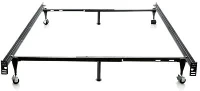 Malouf Metal Bed Frame w/ Roll Legs Flat Foundation II, Twin & Full