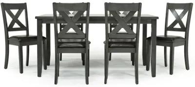 Palm Springs Dining Table & 6 Chairs in Gray