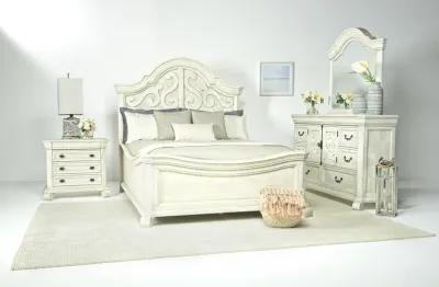 Bellamy Arch Panel Bed in White, CA King