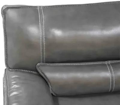 Sofia 3 Piece 3 Power Sectional in Gray Leather