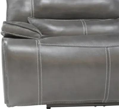 Sofia 3 Piece 3 Power Sectional in Gray Leather