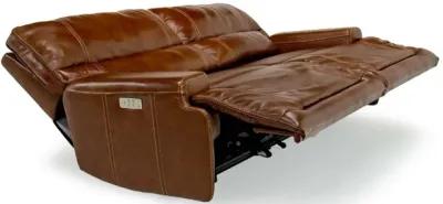 Oslo 3 Power Sofa in Brown Leather