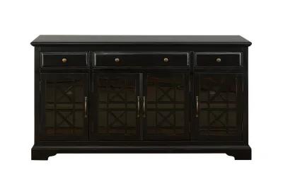 Skyy Media Console in Black, 60 Inch