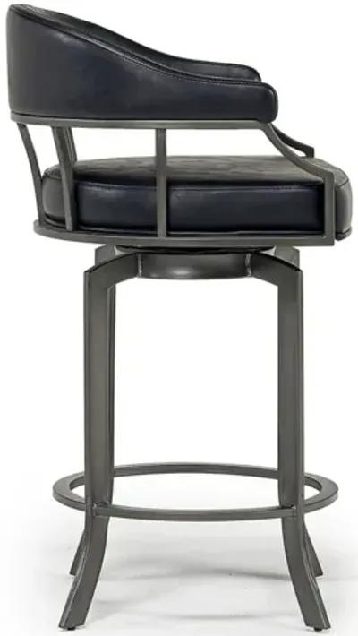 Edy Counter Height Stool in Mineral & Black, Swivel