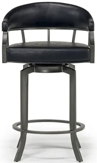 Edy Counter Height Stool in Mineral & Black, Swivel