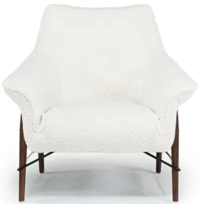 Amy Accent Chair in Sherpa White