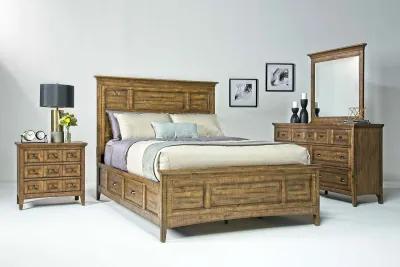 Bay Creek Panel Bed w/ Storage in Nutmeg, Eastern King