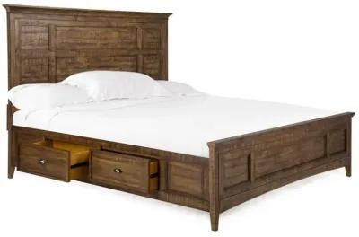 Bay Creek Panel Bed w/ Storage in Nutmeg, Eastern King