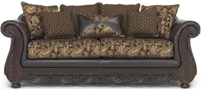 Jupiter Sofa in Gold & Dark Brown