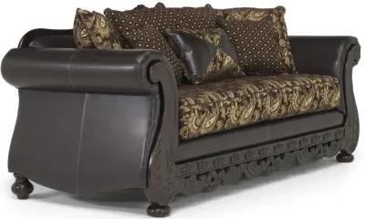 Jupiter Sofa in Gold & Dark Brown