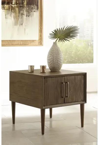 Kisper End Table in Brown