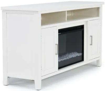 Urban Icon Fireplace Console in White