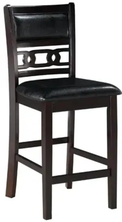 Gia Counter Height Stool in Ebony, Set of 2