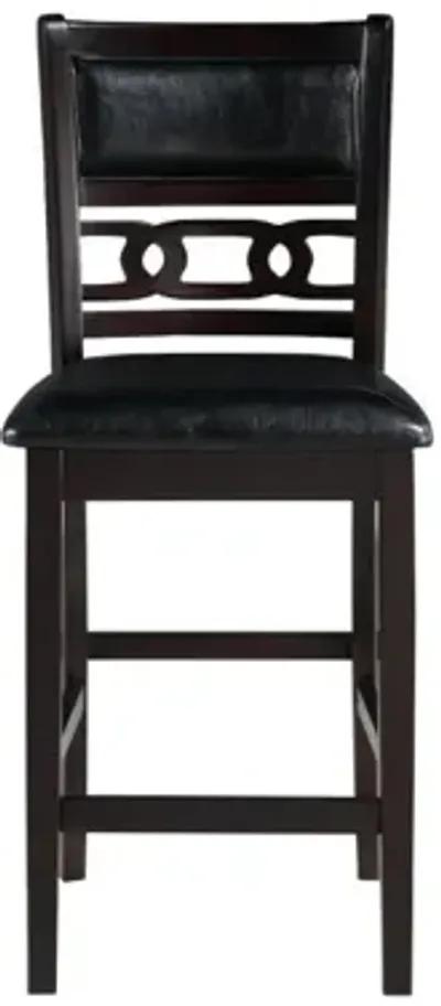 Gia Counter Height Stool in Ebony, Set of 2