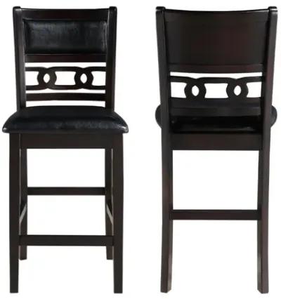 Gia Counter Height Stool in Ebony, Set of 2