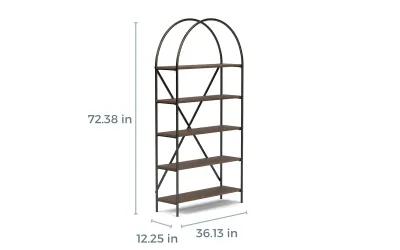 Galtbury Bookcase in Brown/Black