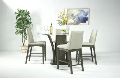 Dapper Round Counter Height Dining Table in Gray